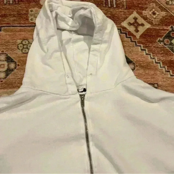 Subdued Full Zip White Hoodie - Picture 4 of 5